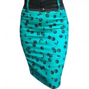 Switchblade Stiletto Cherry Pencil Skirt